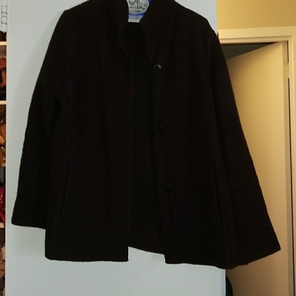 Boiled wool dress up or down jacket